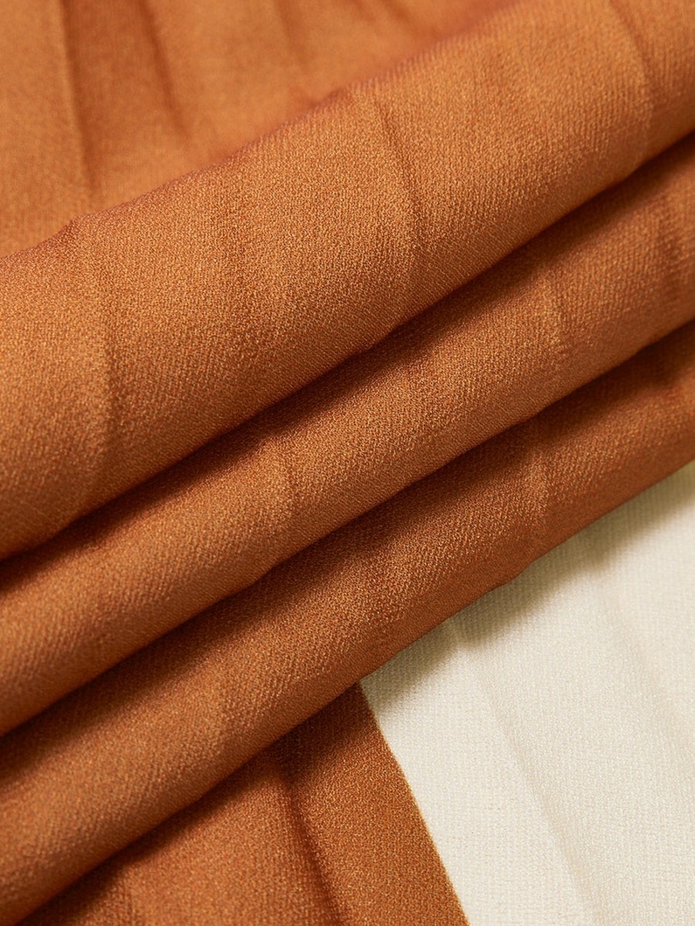 Commense Colorblock Pleated Maxi Skirt — Brown, Rust & Cream - Picture 4 of 4